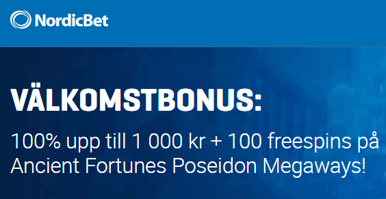 Nordicbet bonus på sport 1000 kr