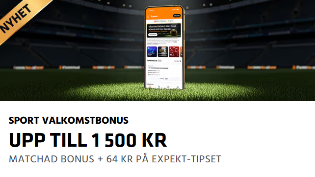 Expekt – 1 500 kr i oddsbonus, den bästa oddsbonusen i september 2026
